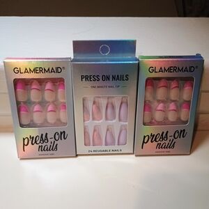 3 Packs Of Press-On Nails Set